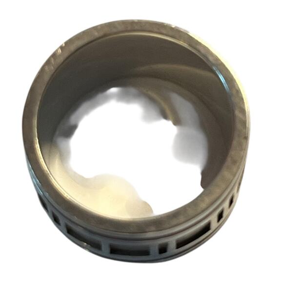 Tiffany & Co. Atlas Wide Band Ring Sterling Silver Roman Numeral Sz 5 - Picture 8 of 13